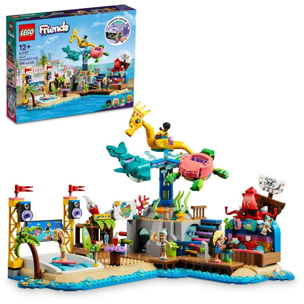 LEGO Friends Beach Amusement Park 41737 Building Toy Set, A Technical  Project for older kids Ages 12+, with Spinning Carousel, Wave Machine and  Shooting Gallery Game 