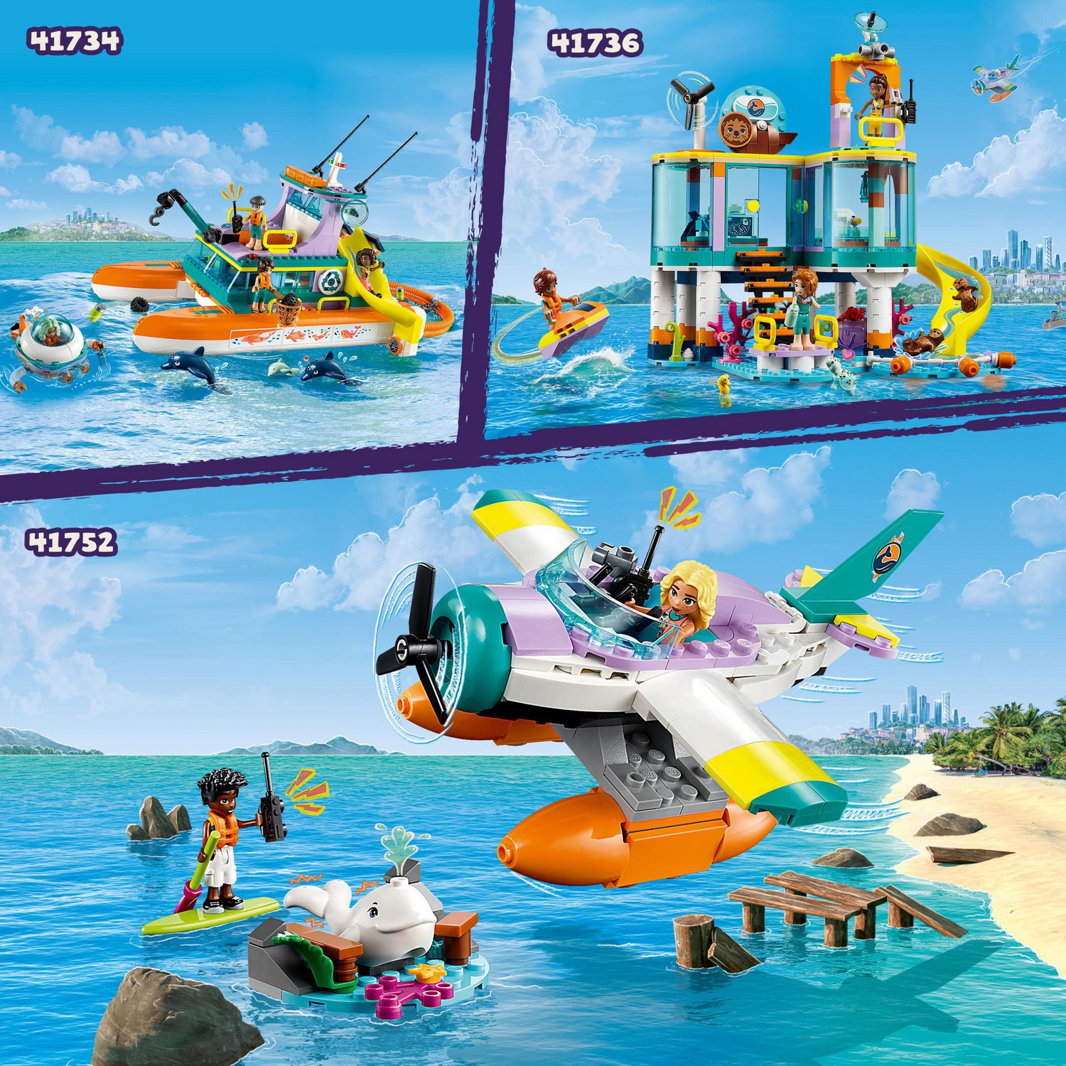 Lego - 41752 - Lego Friends - Avion de sauvetage en mer - L'armoire à Jeux  Inc.