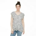 thumbnail image 1 of Paisley Sky Maternity Ruffle Sleeve Knot Tee, 1 of 6