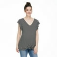thumbnail image 1 of Paisley Sky Maternity Ruffle Sleeve Knot Tee, 1 of 6