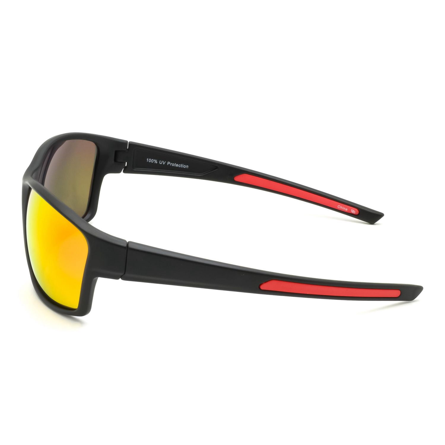 Athletic Works Black and Red Sport Wraparound Sunglasses