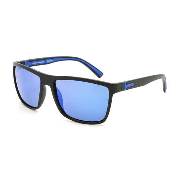 Athletic Works Black and Blue Polarized Square Sunglasses
