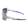 thumbnail image 3 of Athletic Works Grey and Blue Polarized Shield Sunglasses, 3 of 3