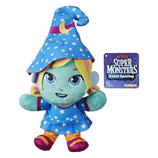 Netflix Super mini monstres - Peluche Super mini monstres Katya Spelling, jouet pour les enfants de 3 ans et plus