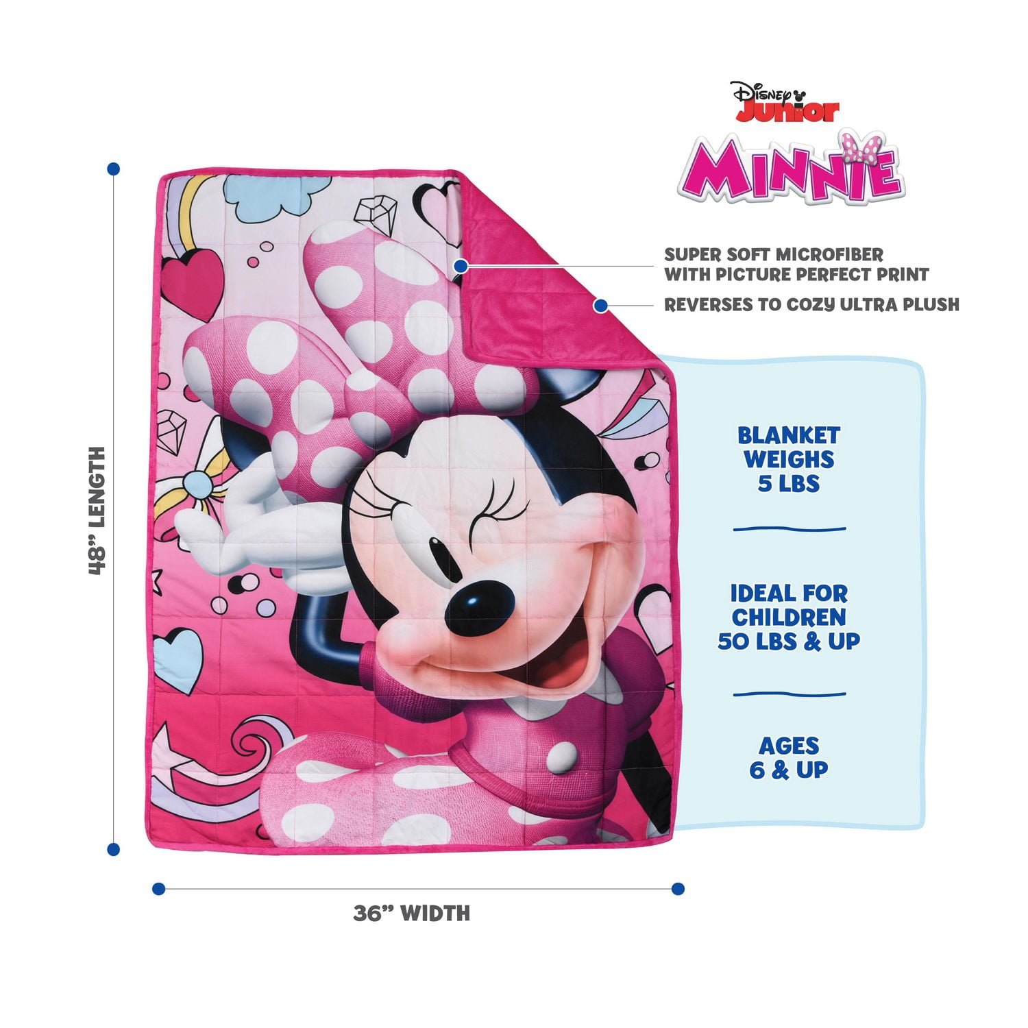 Minnie mouse weighted discount blanket