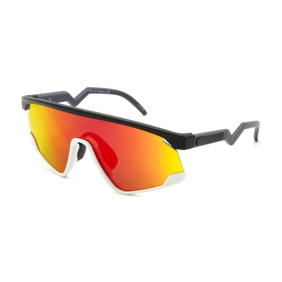 Athletic Works Black White and Red Shield Sunglasses