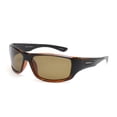 thumbnail image 1 of Athletic Works Black and Brown Polarized Wraparound Sunglasses, 1 of 3