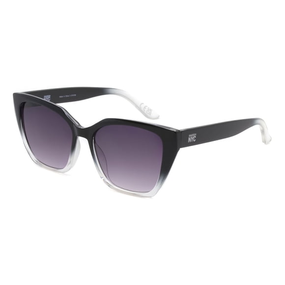 Madden NYC Black and Clear Square Sunglasses