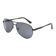thumbnail image 1 of George Mens Matte Black Aviator Sunglasses, 1 of 3