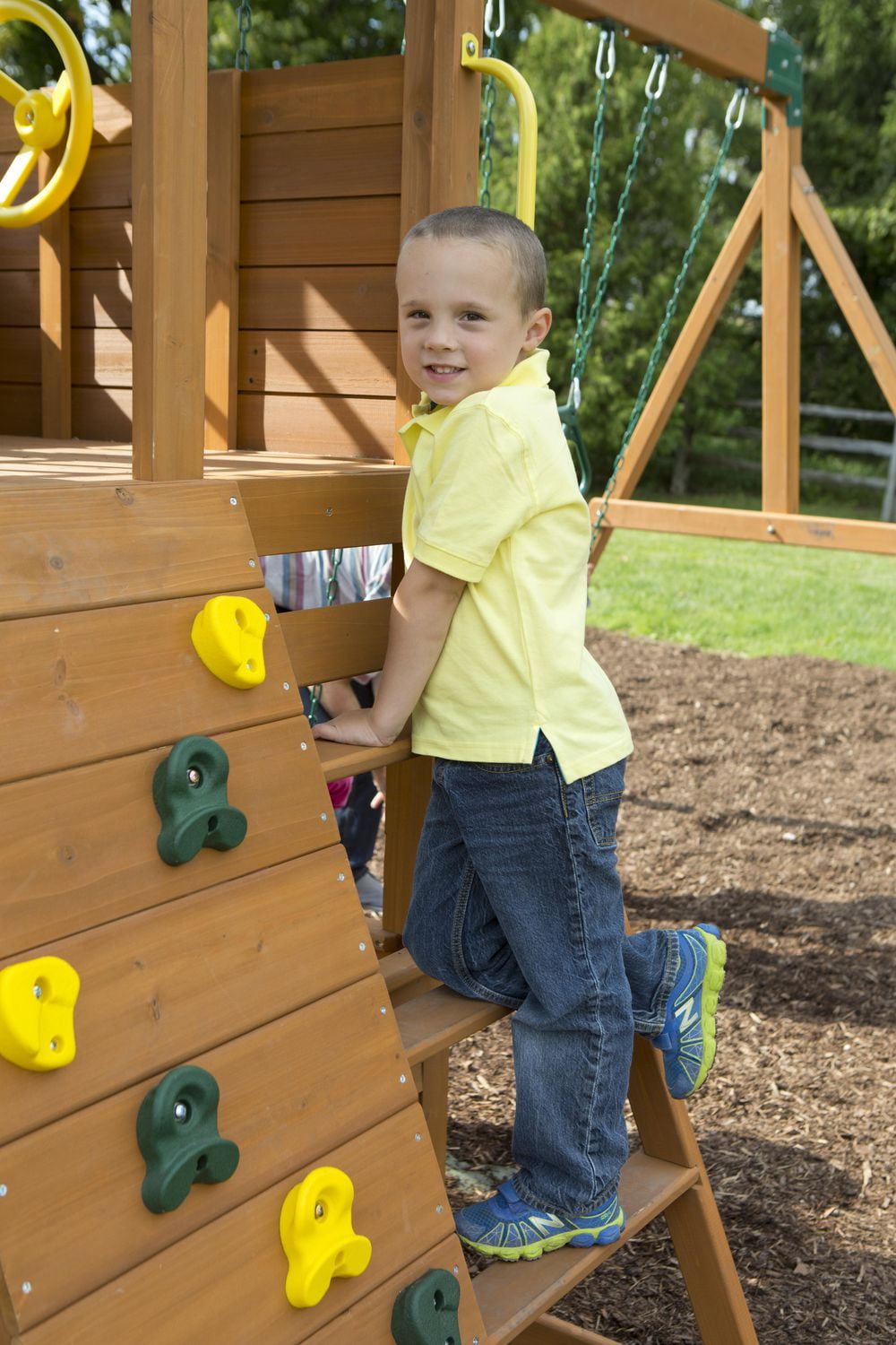 Richmond Lodge Wooden Swing Set Walmart