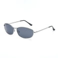 thumbnail image 1 of George Mens Silver and Black Polarized Wraparound Sunglasses, 1 of 3