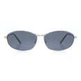 thumbnail image 2 of George Mens Silver and Black Polarized Wraparound Sunglasses, 2 of 3
