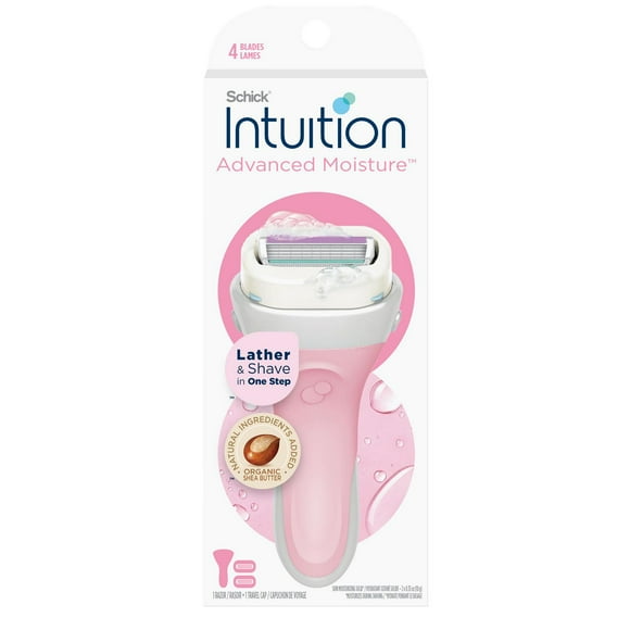 Schick Intuition Advanced Moisturizing Women’s Razor with Shea Butter, Razor & 2 refills