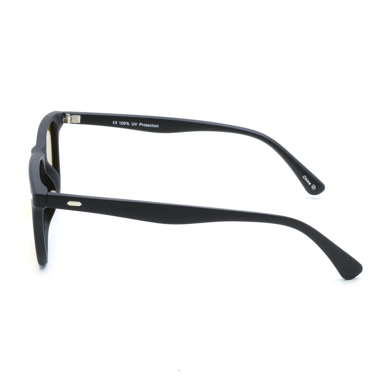 Lunettes de soleil polarisées George homme noires et oranges carrées