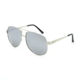 thumbnail image 1 of George Mens Silver Polarized Aviator Sunglasses, 1 of 3