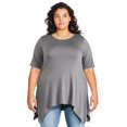 thumbnail image 1 of George Plus Women's Sharkbite Hem Tee, 1 of 6