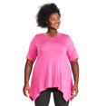 thumbnail image 1 of George Plus Women's Sharkbite Hem Tee, 1 of 6