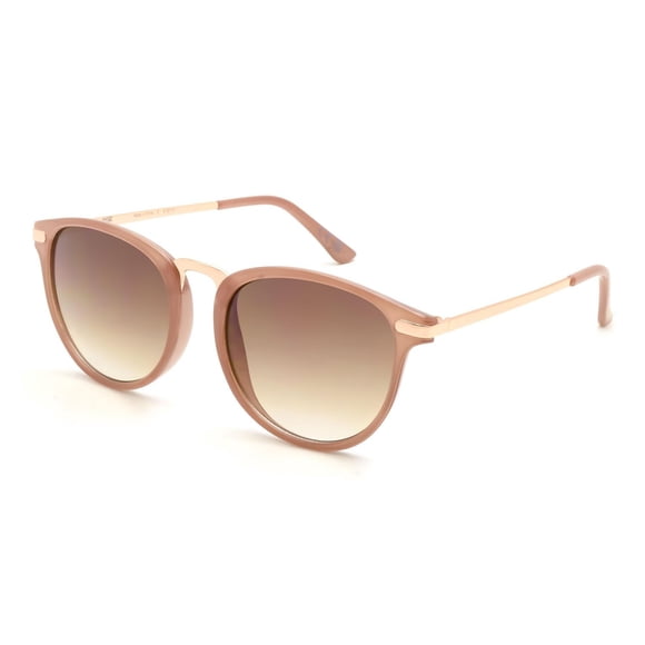 Madden NYC Blush and Rose Gold Round Sunglasses