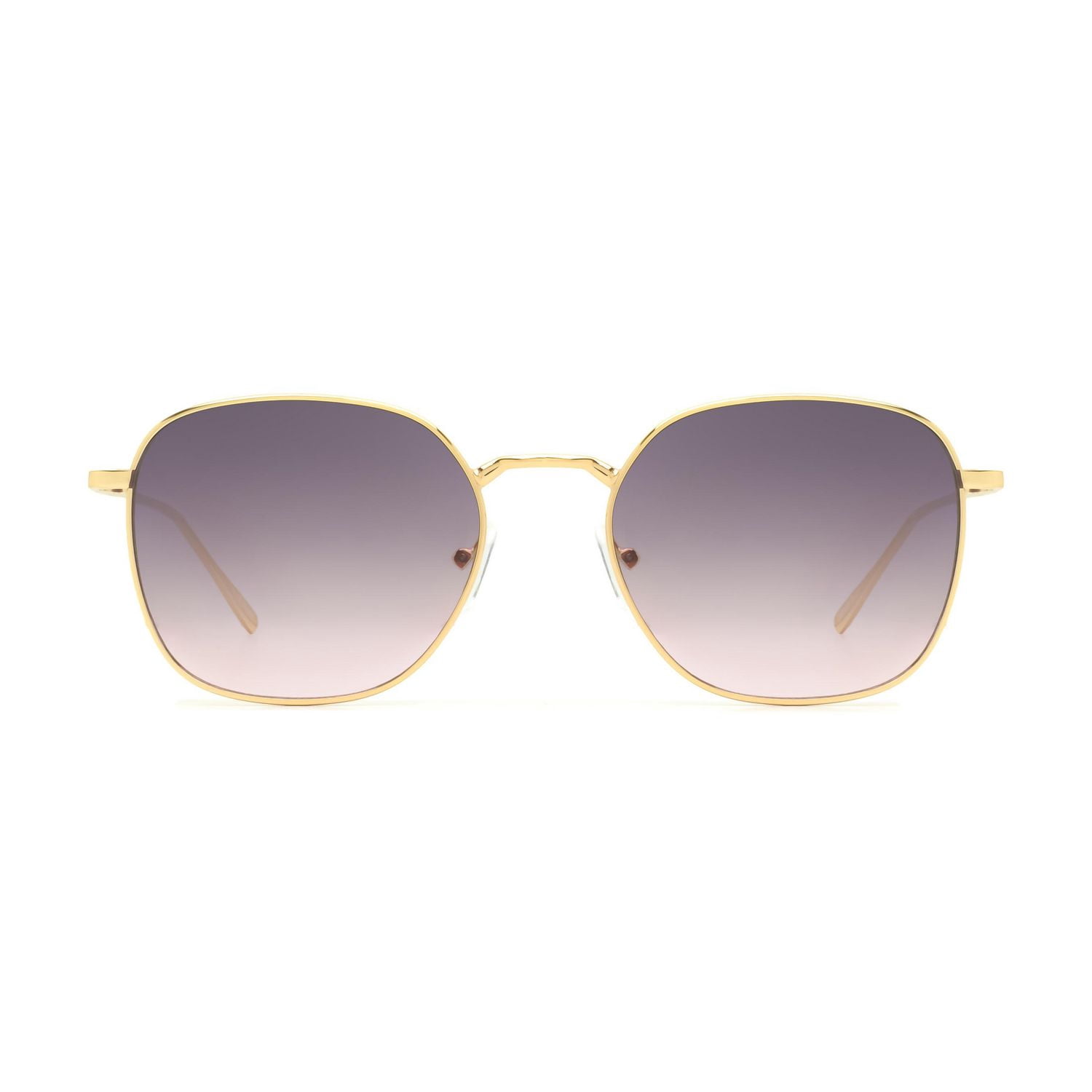 No Boundaries Gold and Pink Round Sunglasses