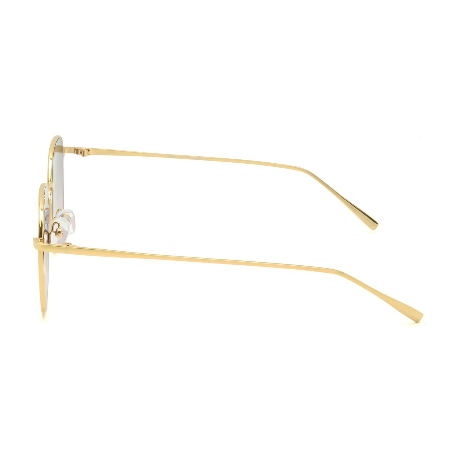 No Boundaries Gold and Pink Round Sunglasses