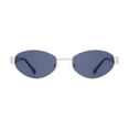 thumbnail image 2 of No Boundaries Silver and Black Oval Sunglasses, 2 of 3