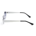 thumbnail image 3 of No Boundaries Silver and Black Oval Sunglasses, 3 of 3
