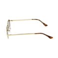 thumbnail image 3 of No Boundaries Gold and Brown Rectangle Sunglasses, 3 of 3