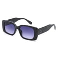 thumbnail image 1 of Time & Tru Black Rectangle Sunglasses, 1 of 3