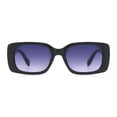 thumbnail image 2 of Time & Tru Black Rectangle Sunglasses, 2 of 3