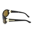 thumbnail image 3 of Time & Tru Black and Gold Wraparound Sunglasses, 3 of 3
