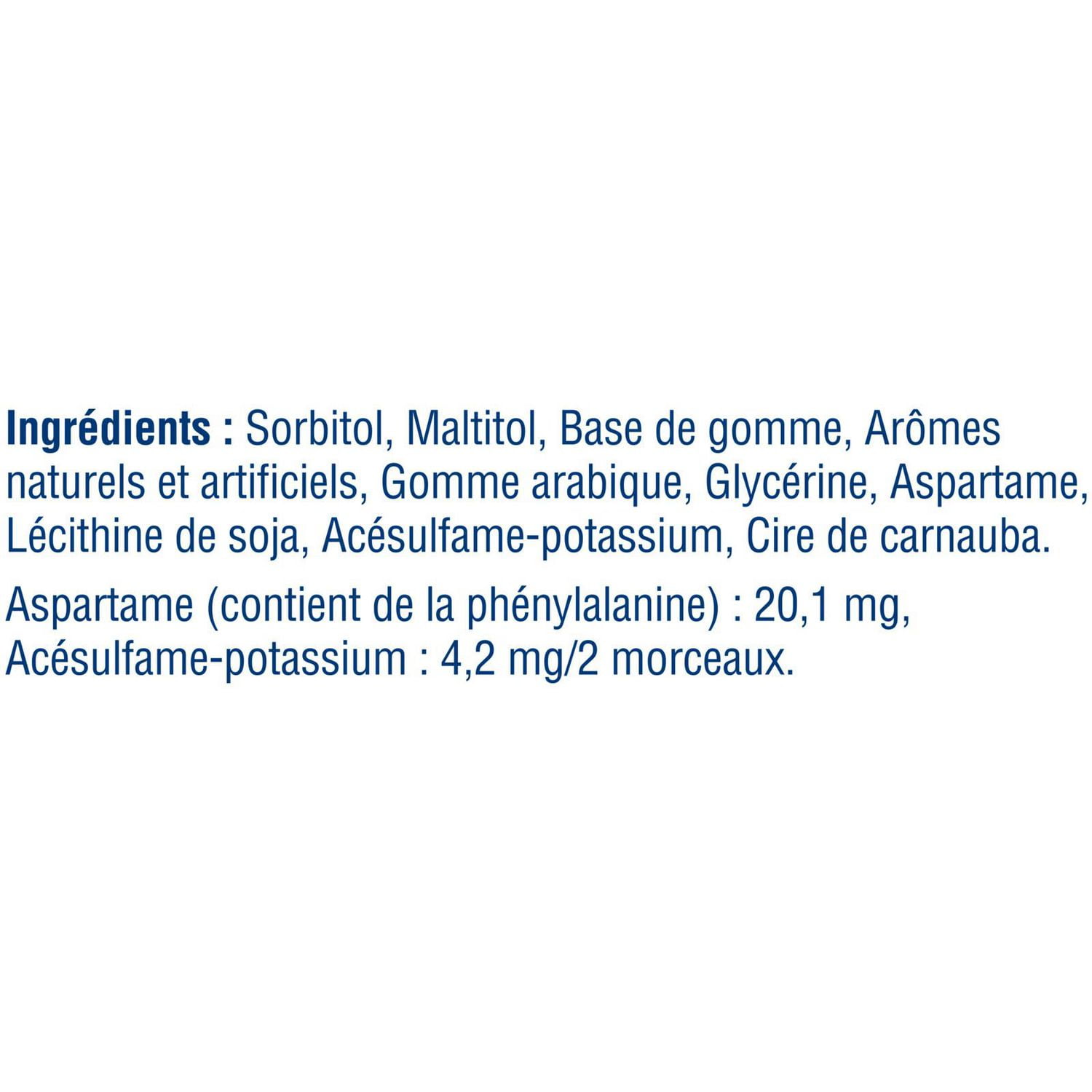 EXCEL, Menthe polaire, gomme à mâcher sans sucre, 60 morc., 1 bout. 1 bouteille, 60 morceaux
