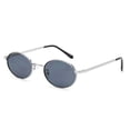 thumbnail image 1 of Time & Tru Silver and Black Oval Sunglasses, 1 of 3