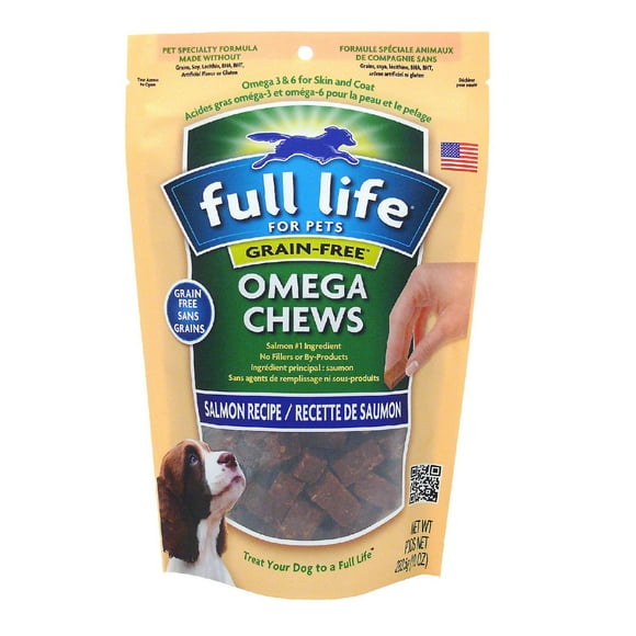 Recette de saumon pour chiens sans grains Omega Chews de Full Life for Pets 283,5 g