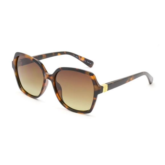 Time & Tru Tort and Gold Polarized Square Sunglasses