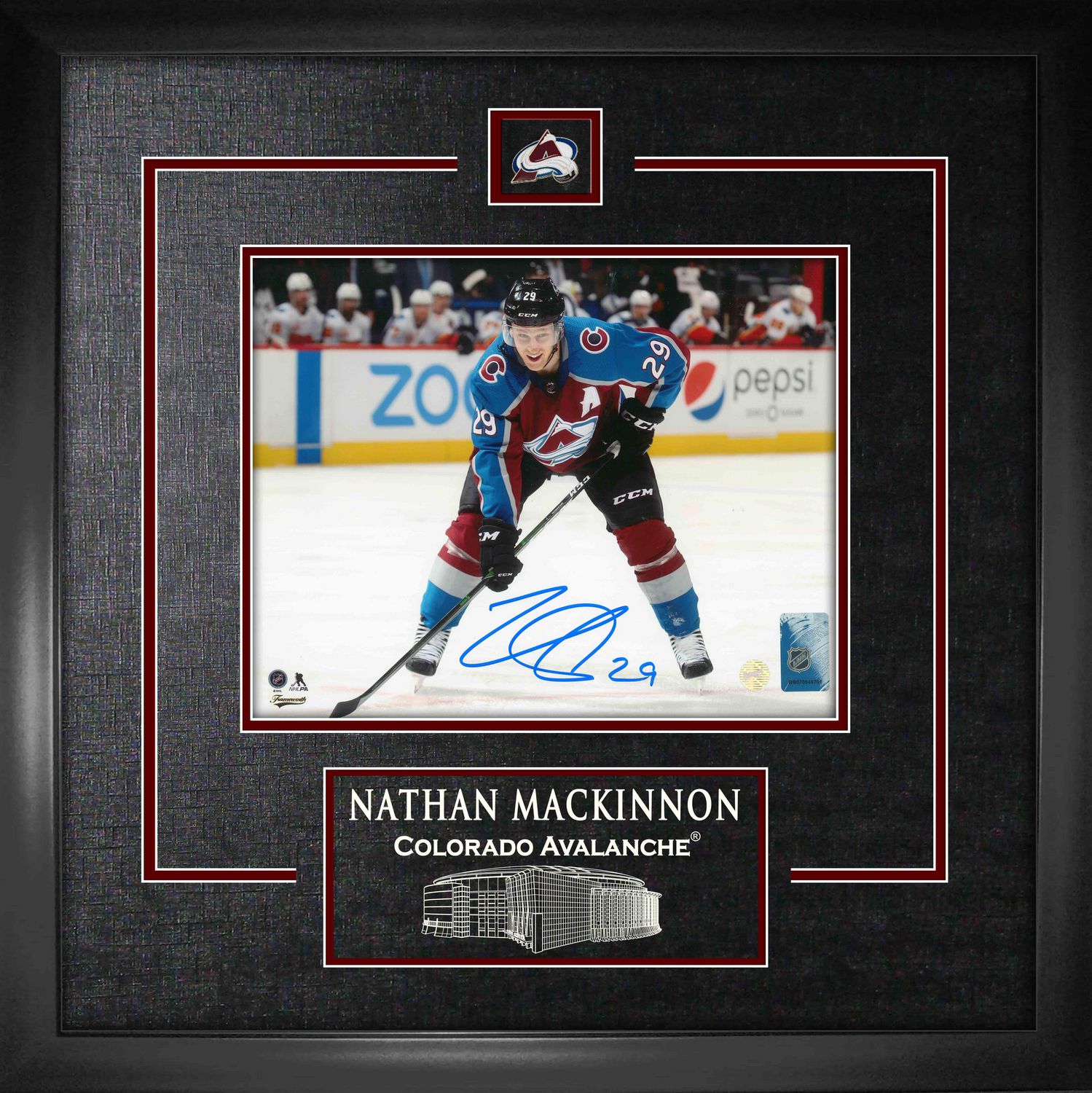 nathan mackinnon autographed jersey