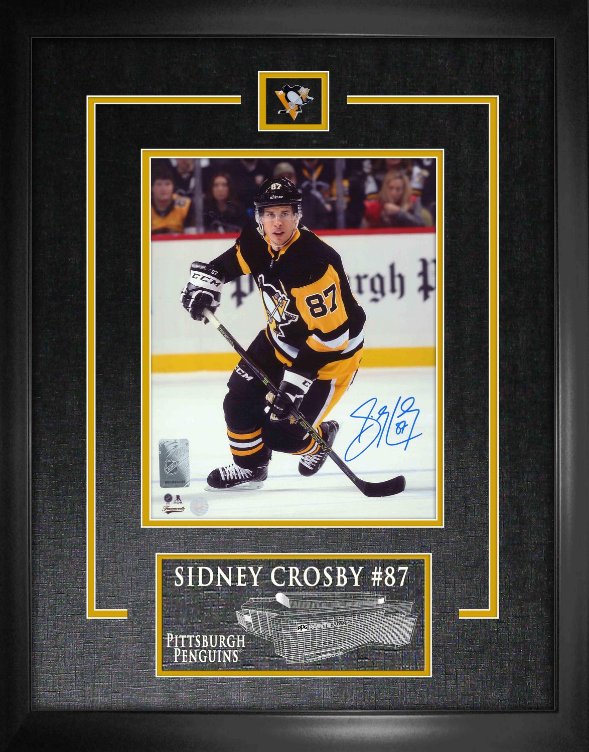 Sidney Crosby Framed Signed Jersey Frameworth Autographed Pittsburgh  Penguins