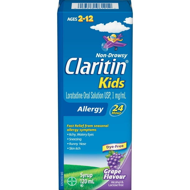 Claritin Kids Syrup Allergy Medicine 24 Hour NonDrowsy Kids Allergy