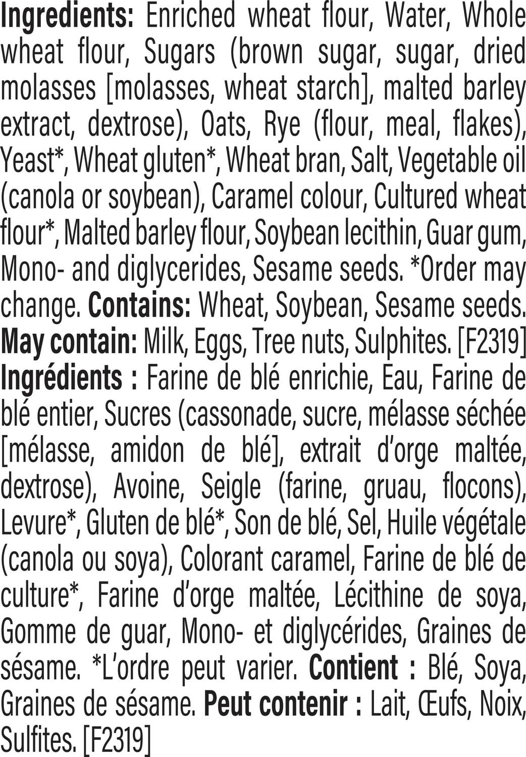 The Cheesecake Factory®  Wheat Bread, 530 g - Walmart.ca