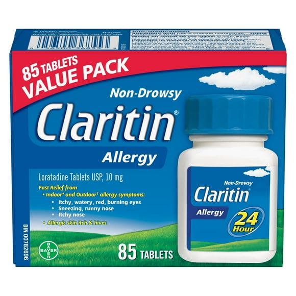 Claritin Allergy Medicine - 24 Hour Non-Drowsy Allergy Medication, Loratadine Antihistamine Pills For Allergy Relief, 85 Tablets