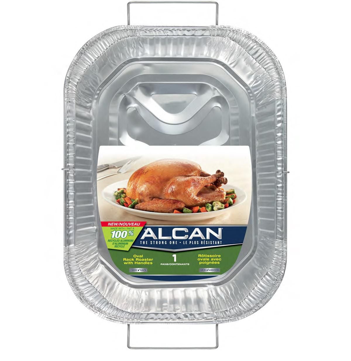 Alcan® Oval Roaster w/handles 100 Recycled Aluminum Foil Pan Walmart
