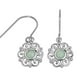 PAJ Boucles d'oreilles de style crochet en argent sterling et jade vert – image 1 sur 1