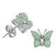 Boucles d'oreilles papillons en argent sterling et jade vert – image 1 sur 1
