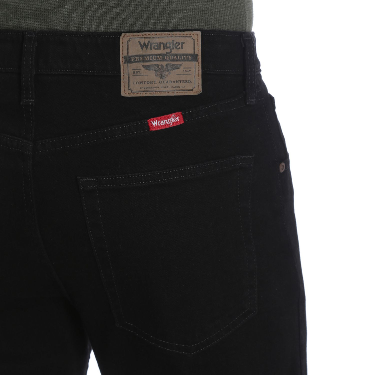 WRANGLER 97601CB Relaxed Fit Jeans Black Denim Mens 4… - Gem