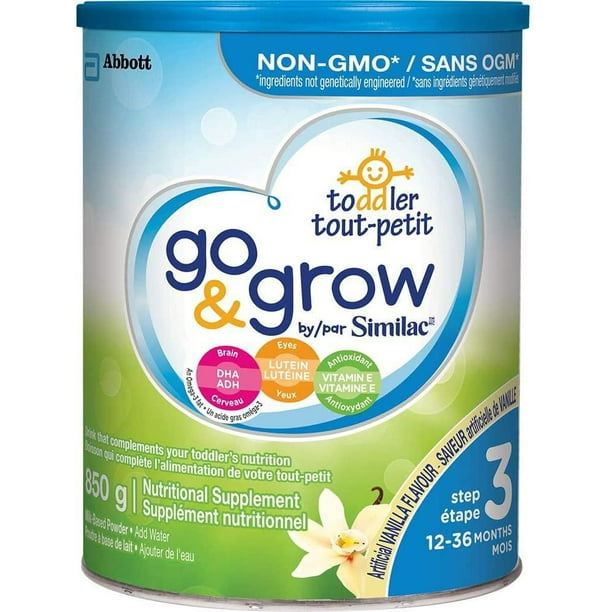 Go & Grow par Similac Étape 3, boisson nutritive pour tout-petits, saveur de vanille, poudre