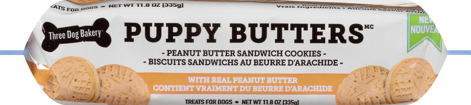 Three Dog Bakery Puppy Butters Peanut Butter Sandwich Cookies Dog Treats 335 g Walmart