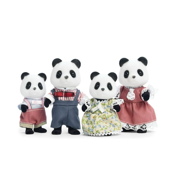 Famille Wilder Panda de Calico Critters, ensemble de 4 poupées figurines à collectionner
