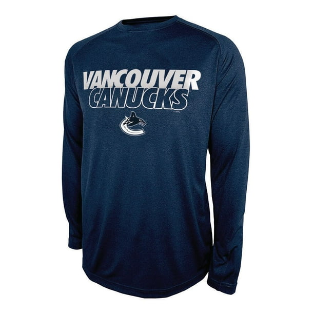 T-shirt athlétique Canucks de Vancouver de la LNH à manches longues pour hommes