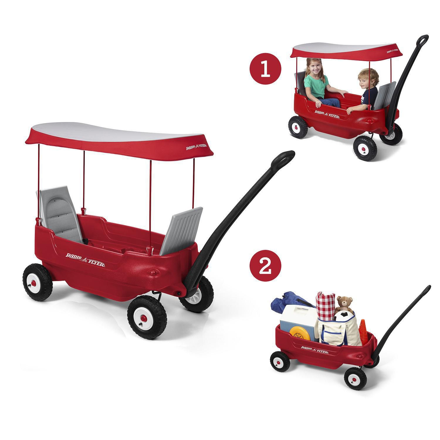 Radio Flyer Deluxe All-Terrain Pathfinder Wagon with Canopy