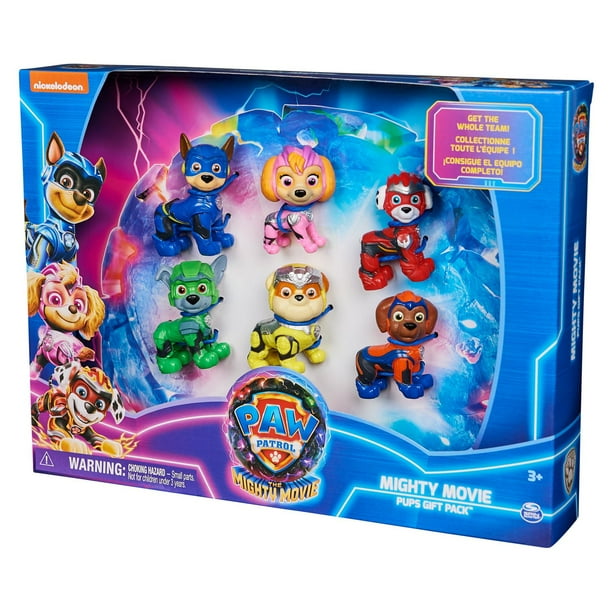 PAW Patrol : La Super Patrouille le film, Coffret cadeau avec 6 figurines  articulées à collectionner, jouets pour filles et garçons à partir de 3 ans  PAW Patrol Figurines 