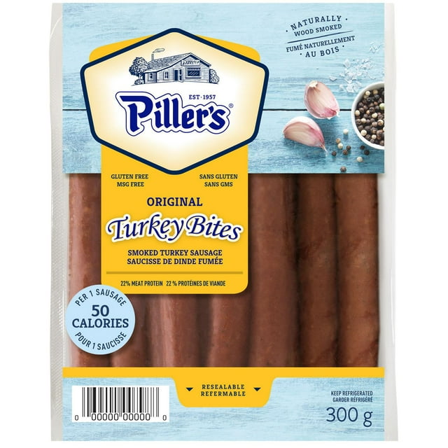 Piller's Turkey Bites® Gluten Free Original Smoked Turkey Sausage, 300 g